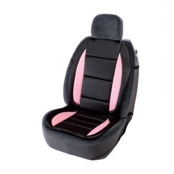 Ensemble de housses de siège universelles en velours/tissu Comfortline VIP  Crème - 11 pièces - convient aux airbags latéraux