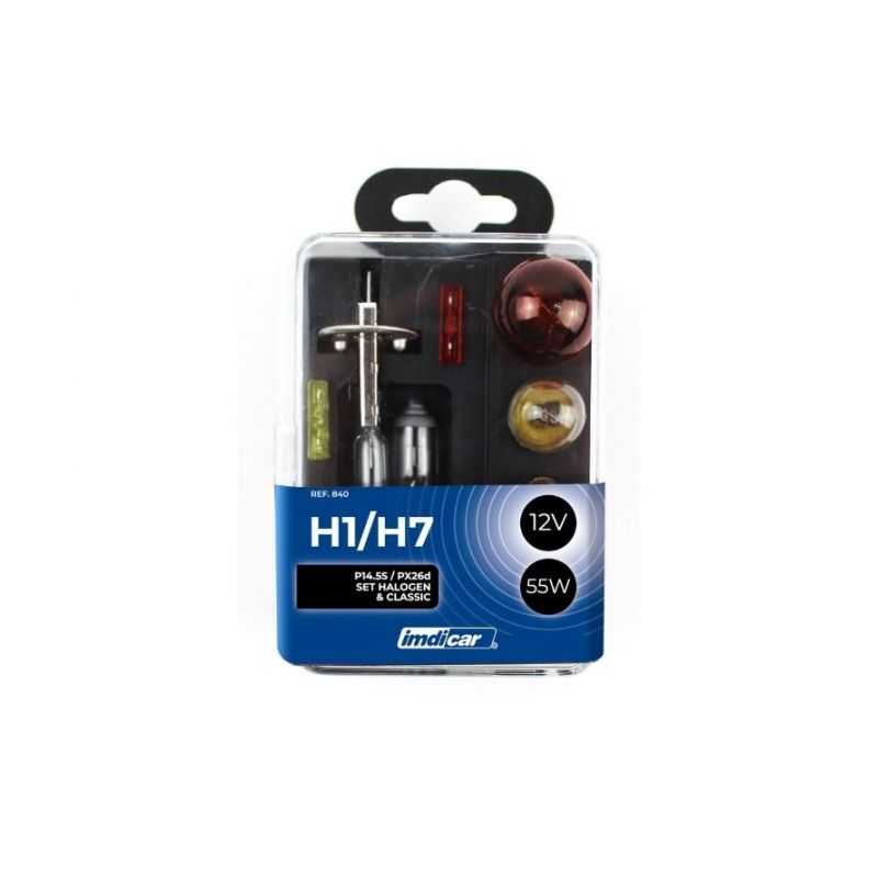 Coffret de secours H1 + H7 et fusibles 12V